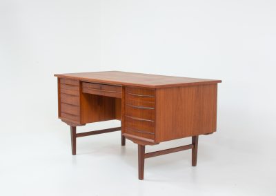vintage double sided teak desk