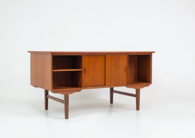 vintage double sided teak desk