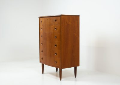 Kai kristiansen bow front dresser chest of drawers