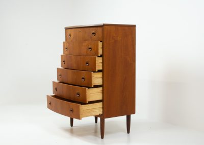 Kai kristiansen bow front dresser chest of drawers