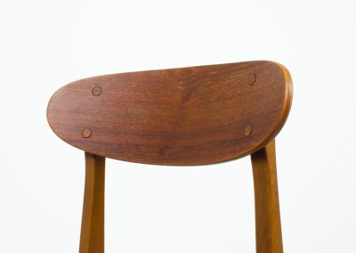 Danish dining chairs teak beech skai