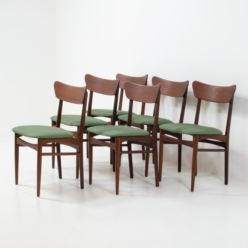 teak danish dining chairs vintage