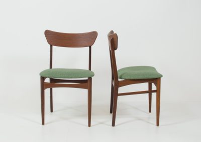 teak danish dining chairs vintage