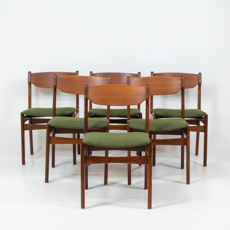 Erik buch teak vintage danish dining chairs