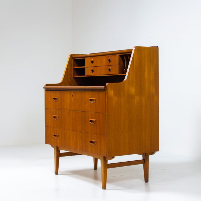 teak secretary desk swedish egon ostergaard smi svenk