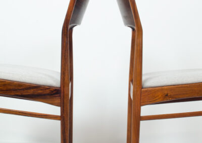 rosewood dining chairs henning kjaernulf korup stolefabrik denmark