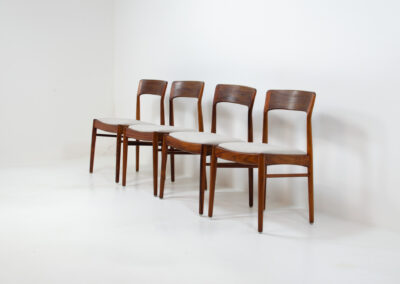 rosewood dining chairs henning kjaernulf korup stolefabrik denmark