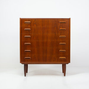 danish teak tallboy dresser chest of drawers