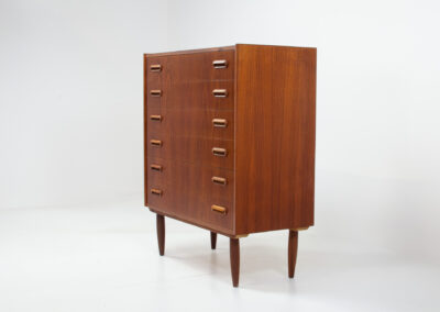 danish teak tallboy dresser chest of drawers
