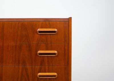 danish teak tallboy dresser chest of drawers