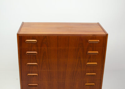 danish teak tallboy dresser chest of drawers