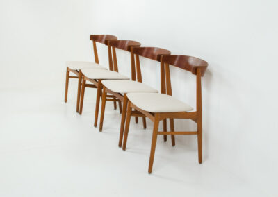 farstrup model 206 dining chairs vintage teak beech