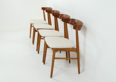 farstrup model 206 dining chairs vintage teak beech