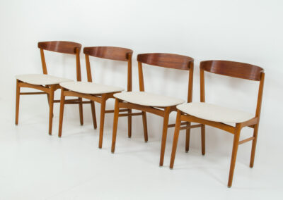 farstrup model 206 dining chairs vintage teak beech