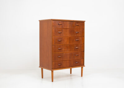 danish tallboy bigboy chest of drawers teak kai kristiansen