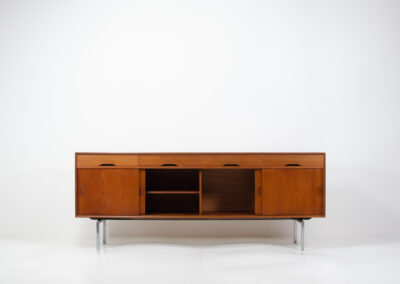 modernist vintage sideboard by topform teak chrome the netherlands