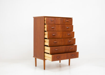 danish tallboy bigboy chest of drawers teak kai kristiansen