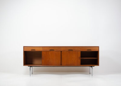 modernist vintage sideboard by topform teak chrome the netherlands