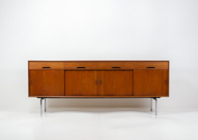 modernist vintage sideboard by topform teak chrome the netherlands