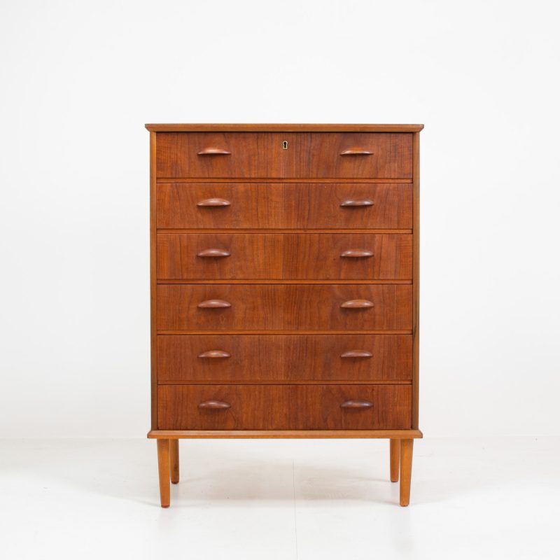 danish tallboy bigboy chest of drawers teak kai kristiansen