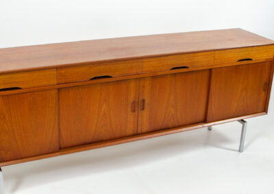 modernist vintage sideboard by topform teak chrome the netherlands