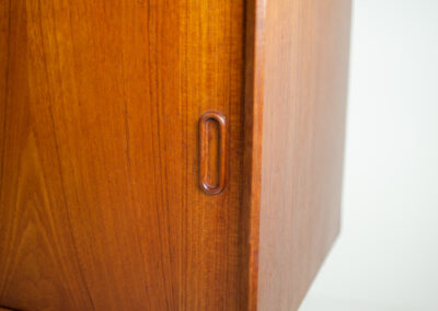 modernist vintage sideboard by topform teak chrome the netherlands