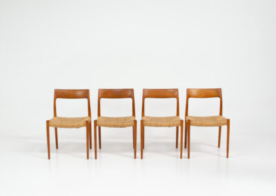 N.O. Niels Otto Moller model 77 dining charis danish teak