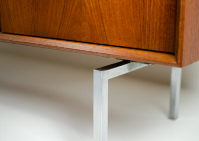 modernist vintage sideboard by topform teak chrome the netherlands