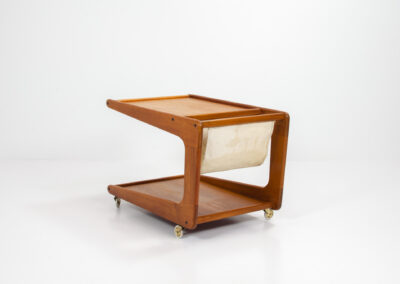 Danish teak newspaper trolley
