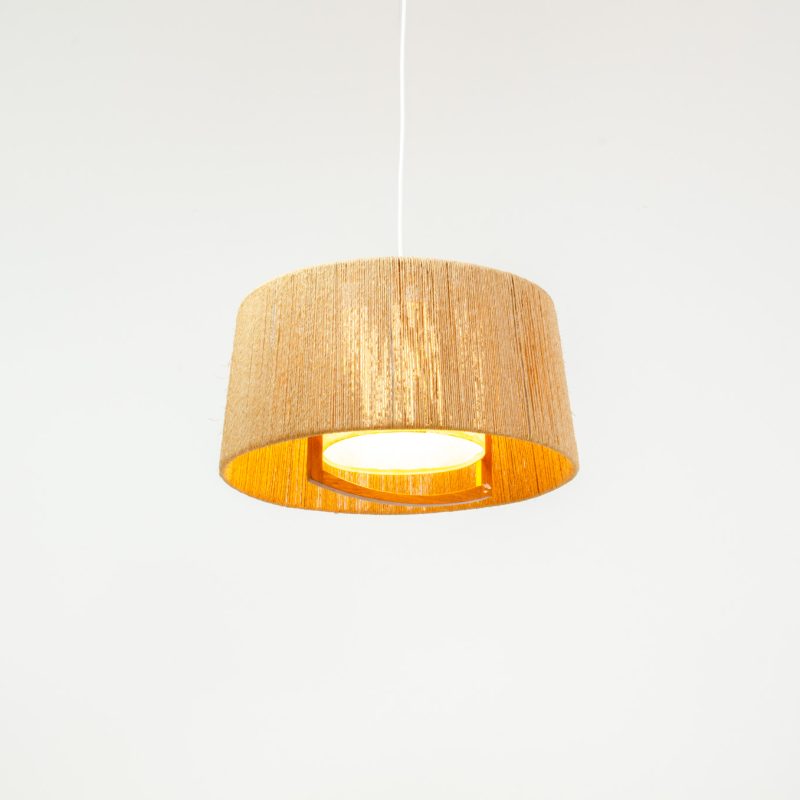 Temde leuchten ceiling pendant light sisal teak