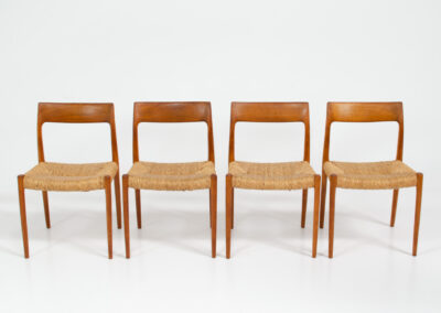 N.O. Niels Otto Moller model 77 dining charis danish teak