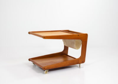 Danish teak newspaper trolley