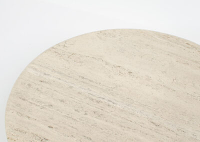 brutalist travertine vintage coffee table
