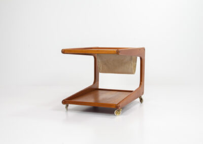 Danish teak newspaper trolley