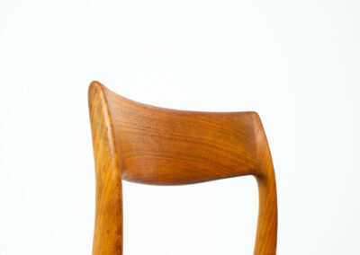 N.O. Niels Otto Moller model 77 dining charis danish teak