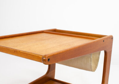 Danish teak newspaper trolley