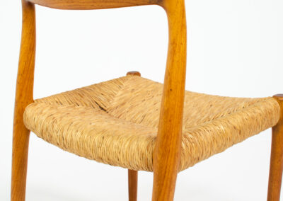 N.O. Niels Otto Moller model 77 dining charis danish teak