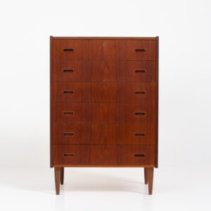 Large Danish teak chest of drawers tallboy dresser