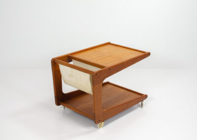Danish teak newspaper trolley