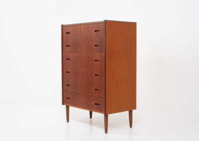 Large Danish teak chest of drawers tallboy dresser