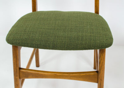 danish oak dining chairs teak green fabric