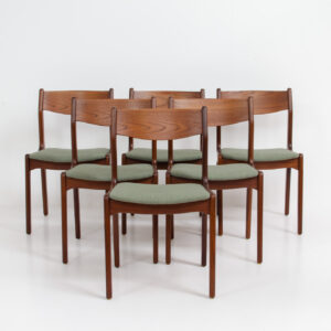 teak danish dining chairs by Farso