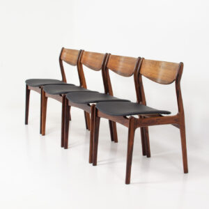 rosewood dining chairs p e jorgensen farso danish design