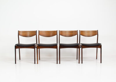 rosewood dining chairs p e jorgensen farso danish design