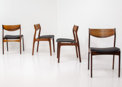 rosewood dining chairs p e jorgensen farso danish design