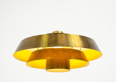 brass nova pendant light by jo hammerborg for fog & morup