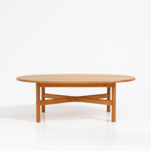 solid oak danish oval coffee table vintage