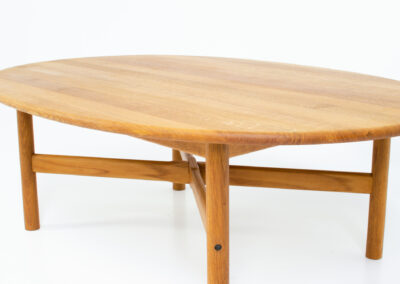 solid oak danish oval coffee table vintage