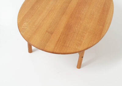 solid oak danish oval coffee table vintage