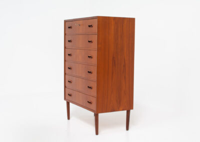 danish teak tallboy chest of drawers